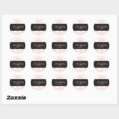 Roze Damast, monogram stickers (Vel)