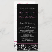 roze damast Trouwprogramma Programma (Voorkant / Achterkant)