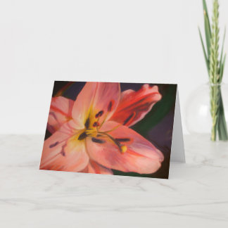 Roze dame bedankkaart
