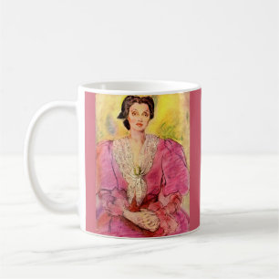 roze dame koffiemok
