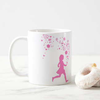 Roze dame. koffiemok