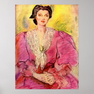 roze dame poster