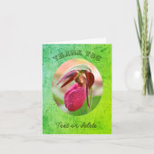 Roze dame Slipper Persoonlijk Dank u Kaart (Voorkant)