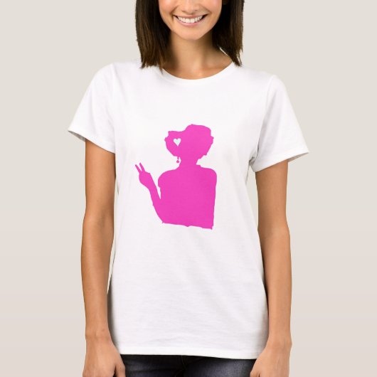 Roze dame t-shirt (Voorkant)