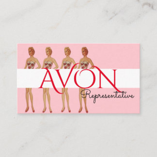 Roze Dames gepersonaliseerde Avon Visitekaartje