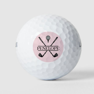 Roze Dames Golf Naam Golfballen
