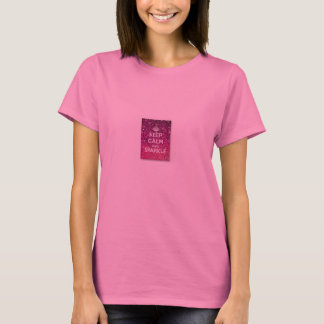 Roze dames-T-shirt houden kalm en glans T-shirt