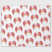 Roze Dames, Tweelingen Waterverf Cadeaupapier (Vlak)