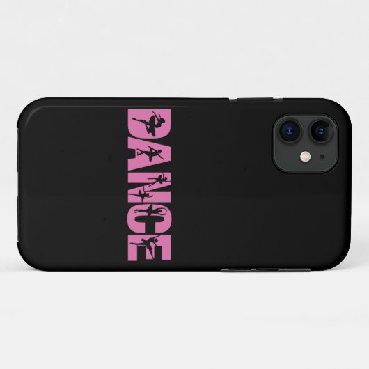 Roze DANCE met Ballerina Cutouts Case-Mate iPhone Case (Achterkant (horizontaal))