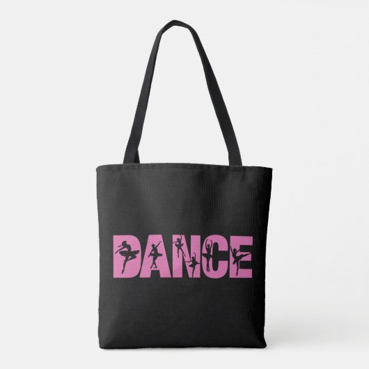 Roze DANCE met Ballerina Cutouts Draagtas (Achterkant)