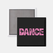 Roze DANCE met Ballerina Cutouts Magneet (Voorkant / Achterkant)