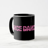 Roze DANCE met Ballerina Cutouts Mok (Voorkant links)