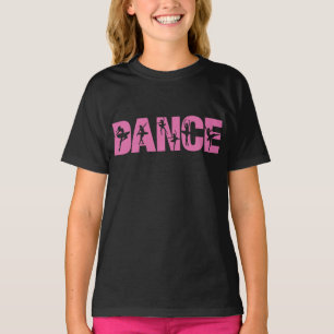 Roze DANCE met Ballerina Cutouts T-shirt