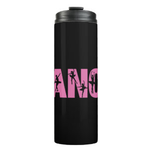 Roze DANCE met Ballerina Cutouts Thermosbeker