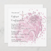 Roze Dandelion Uitnodiging (Voorkant / Achterkant)