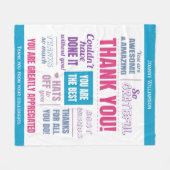 Roze Dank je wel Waardering Fleece Deken (Voorkant (Horizontaal))