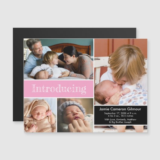 Roze Dank u en introducerend de Tweede Foto's van (Voorkant / Achterkant)