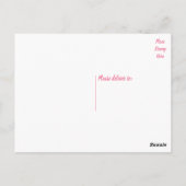 Roze Dank u Hart bruiloft, Vrijgezellenfeest Briefkaart (Achterkant)