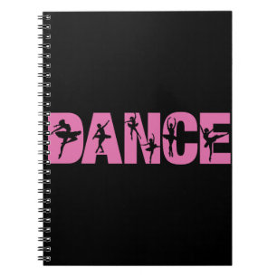 Roze DANS met Ballerina-uitsnijdingen Notitieboek