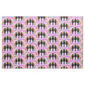  ROZE DANSENDE KONINGINNENSTOF STOF (Fat Quarter)