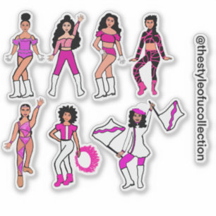 Roze danser Stickers #2