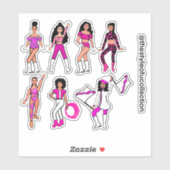 Roze danser Stickers #2 (Vel)