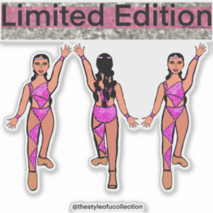 Roze danser Stickers #4