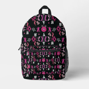 Roze danseres met patroon Home Decor Bedrukte Rugzak