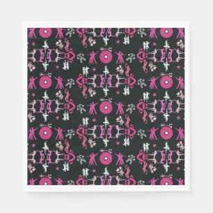 Roze danseres met patroon Home Decor Servet