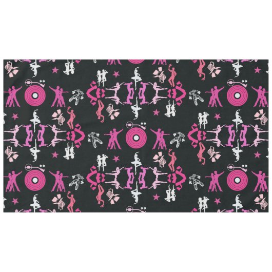Roze danseres met patroon Home Decor Tafelkleed (Voorkant (Horizontaal))