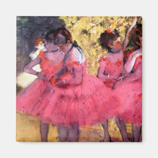 Roze dansers, Edgar Degas Magneet (Voorkant)