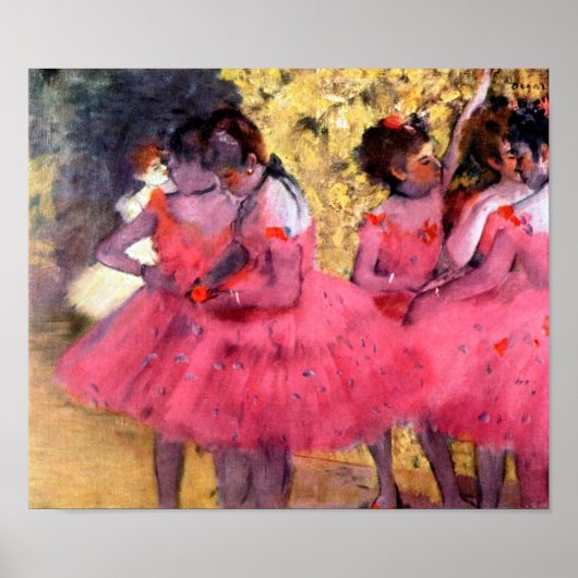 Roze dansers, Edgar Degas Poster (Voorkant)