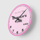 Roze danser's Time 5, 6, 7 en 8 Ronde Klok (Hoek)