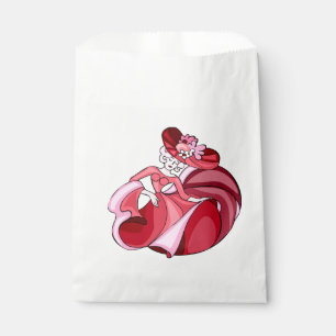 Roze Danske Girl Favor Bag Bedankzakje