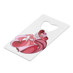 Roze dansmeisje kredietkaart flessenopener