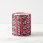 Roze Dartboard Bullseye Pattern Mok (Midden)