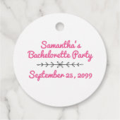 Roze De Laatste Rit van de Bruid Bedankjes Labels (Achterkant)