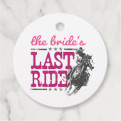 Roze De Laatste Rit van de Bruid Bedankjes Labels (Voorkant)