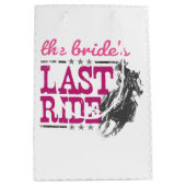 Roze De Laatste Rit Van De Bruid Medium Cadeauzakje (Voorkant)
