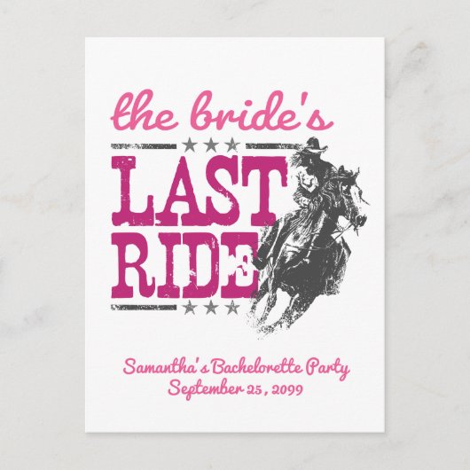 Roze de laatste uitnodiging van de Bride (Voorkant)
