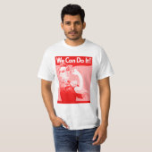 Roze de Riveter "We kunnen het!" T-shirt (Voorkant volledig)