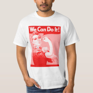 Roze de Riveter "We kunnen het!" T-shirt