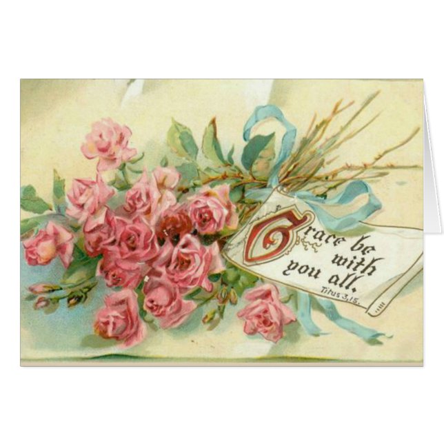  roze de Schrift van de Bloemen van Rozen Verse (Voorkant Horizontaal)