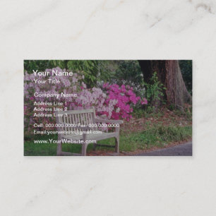 Roze de tuinbankbloemen visitekaartje