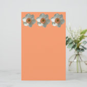 Roze deaffodilentestbloem briefpapier (Staand voorkant)