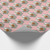Roze deaffodilentestbloem cadeaupapier (Hoek)