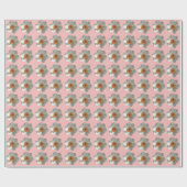 Roze deaffodilentestbloem cadeaupapier (Vlak)