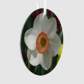 Roze deaffodilentestbloem ornament (voorkant)