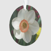 Roze deaffodilentestbloem ornament (voorkant)
