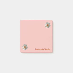 Roze deaffodilentestbloem post-it® notes